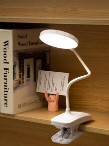 1 pieza ABS Libro modernista blanco ajustable Luz de lectura con abrazadera para dormitorio - Blanco - Ver 1