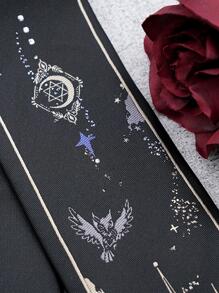 1 pieza Corbata unisex con patrón de gato de dibujos animados para fiesta, vida diaria, decoración, calle, escuela, Día de San Valentín - Negro - Ver 6