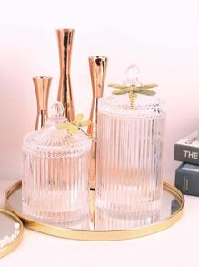 1入組蜻蜓細節辦公桌收納盒帶蓋 - 無色 - 查看 6