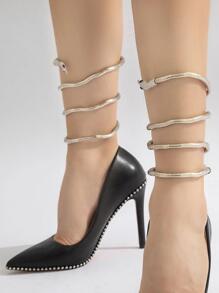 Tocado con diseño de serpiente - Plateado - Ver 7