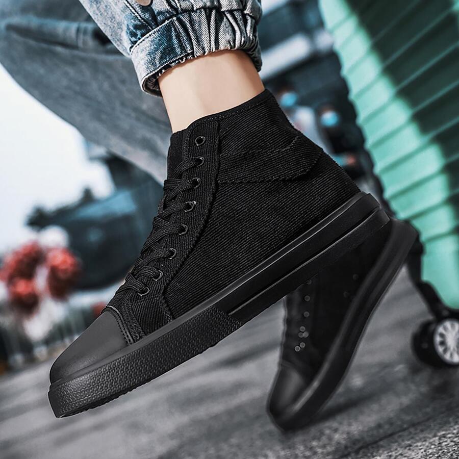 新款2023男士高上衣帆布鞋時髦和耐用適用於四季