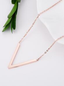 Collar con cuello en V - Oro rosa - Ver 4