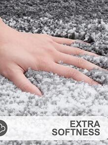 1入組條紋圖案柔軟的,吸水滌綸浴室墊,防滑長毛絨浴室毯,可機洗&,合適的適用於浴室地面,浴缸,和淋浴 - 灰色 - 查看 6