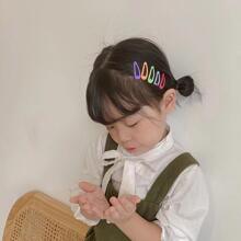 50 Pinzas Para El Pelo Pintadas De Goma Multicolor De 3 Cm - Multicolor - Ver 4