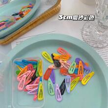 50 Pinzas Para El Pelo Pintadas De Goma Multicolor De 3 Cm - Multicolor - Ver 2