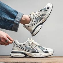 New Style Thick Platform Chunky Shoes Breathable Mesh Athletic Shoes - Beige - View 4
