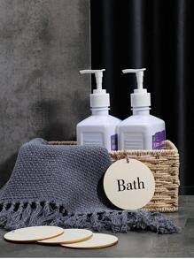 10包圓木標籤木頭界適用於工藝木頭未完成圓形界帶洞空白木光碟裝飾物懸掛標籤和記號筆適合婚禮裝飾DIY標籤 - 杏色 - 查看 3