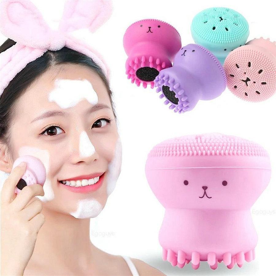 Makeup Brush,1Pc Random Color Cute Little Octopus Face Wash Brush Facial Cleaning Brush Facial Cleanser Makeup Remover Massage Brush Soap Bubbler,Skincare,Room Decor,Home Decor,Bedroom Decor,Bathroom,Christmas Gifts,Bathroom Decor,Travel,Travel Stuff,Wedding,Christmas Party,Mom Gifts,Home,Room,House Decor,Christmas Gift,Gifts For Mom,Birthday,Pink Room Decor,Living Room Decor,Bedroom,Gifts For Men,Dad Gifts,Mushroom,New Years,Mom,Accessories,Gifts For Dad,Friends,Funny Gift - Multicolor - View 1
