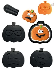 5pcs Halloween Pumpkin Shaped Cookie Cutter - Black - View 2