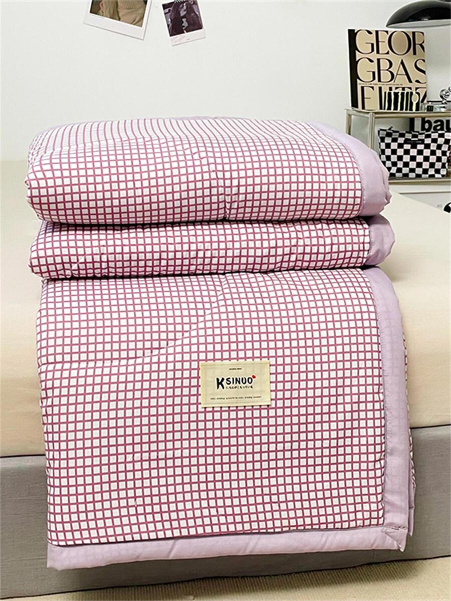 Edredón con patrón de cuadros - Multicolor - Ver 1