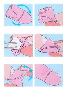 Nail Soakers Pad Holder, 5pcs Reusable Silicone UV Gel Polish Remover Caps Tips Nail Art Removal Tools - Purple - View 3