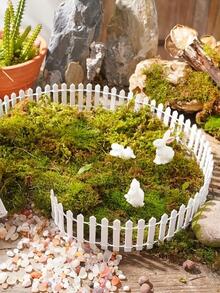 1 pieza Decoración valla diseño jardín - Blanco - Ver 2