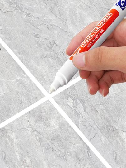 1 peça de caneta de argamassa branca antimofo para azulejo