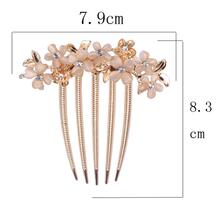 1 Pieza Horquilla De Mujer Con Piedra De Ojo De Gato Para Estilo De Moño, Adecuada Para Qipao, Paquete De Accesorios Para El Cabello De Mamá - Dorado - Ver 3