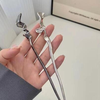 قطعتان من دبابيس الشعر ذات التصميم الموجي الأنيق للنساء لتزيين الشعر، قطعة شعر لتصفيف الشعر في شكل كعكة، دبابيس تصفيف الشعر، أدوات مدرسية