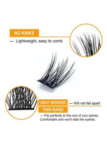 Sanishi Lashes DIY Cluster False Eyelashes, Natural Criss-Cross Fake Lashes For At-Home Application, 144 Clusters Lash Clusters,Eye Lash Clusters,Individual Eyelashes,Lashes,Fake Lashes