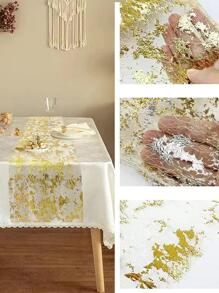 Decoraciones de mesa para fiesta dorado Camino de mesa mesa Decoración para boda de fiesta de cumpleaños Año Nuevo corredor - Dorado - Ver 4