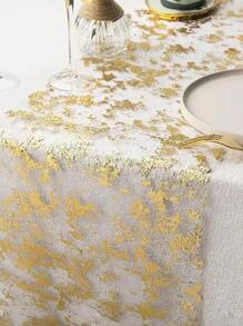 Decoraciones de mesa para fiesta dorado Camino de mesa mesa Decoración para boda de fiesta de cumpleaños Año Nuevo corredor - Dorado - Ver 7