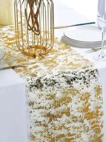 Decoraciones de mesa para fiesta dorado Camino de mesa mesa Decoración para boda de fiesta de cumpleaños Año Nuevo corredor - Dorado - Ver 5