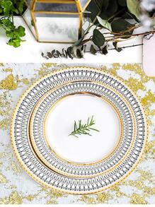 Decoraciones de mesa para fiesta dorado Camino de mesa mesa Decoración para boda de fiesta de cumpleaños Año Nuevo corredor - Dorado - Ver 9