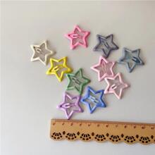 10pcs Star Shaped Hair Clips For Girls' Daily Use - Multicolor - View 2