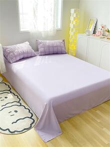 4pcs/set Purple Bedspread Set, Modern Fabric Bedspread Coverlet Set For Home - Multicolor - View 9