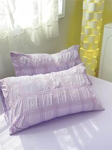 4pcs/set Purple Bedspread Set, Modern Fabric Bedspread Coverlet Set For Home - Multicolor - View 7