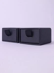 Black Drawer Style Ring Box, Jewelry Box, Gift Box, Packaging Box, Delicate Gift Box - Black - View 9