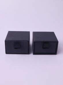 Black Drawer Style Ring Box, Jewelry Box, Gift Box, Packaging Box, Delicate Gift Box - Black - View 7