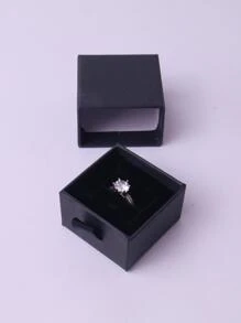 Black Drawer Style Ring Box, Jewelry Box, Gift Box, Packaging Box, Delicate Gift Box - Black - View 6