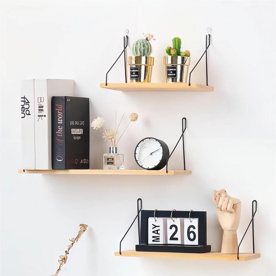 Kit 3 Piece DECORATIVE SHELF 40*12cm - 黃色 - 查看 1