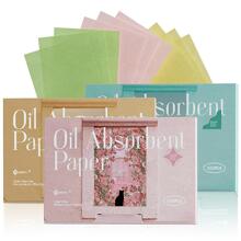 Oil-Absorbing Paper,6Packs Paper Solid Fashionable Disposable Face Oil Control Firm Paper For Travel - Multicolor - View 1