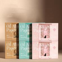 Oil-Absorbing Paper,6Packs Paper Solid Fashionable Disposable Face Oil Control Firm Paper For Travel - Multicolor - View 2