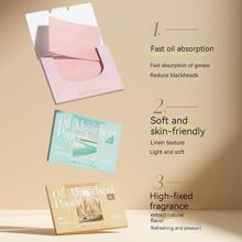 Oil-Absorbing Paper,6Packs Paper Solid Fashionable Disposable Face Oil Control Firm Paper For Travel - Multicolor - View 5