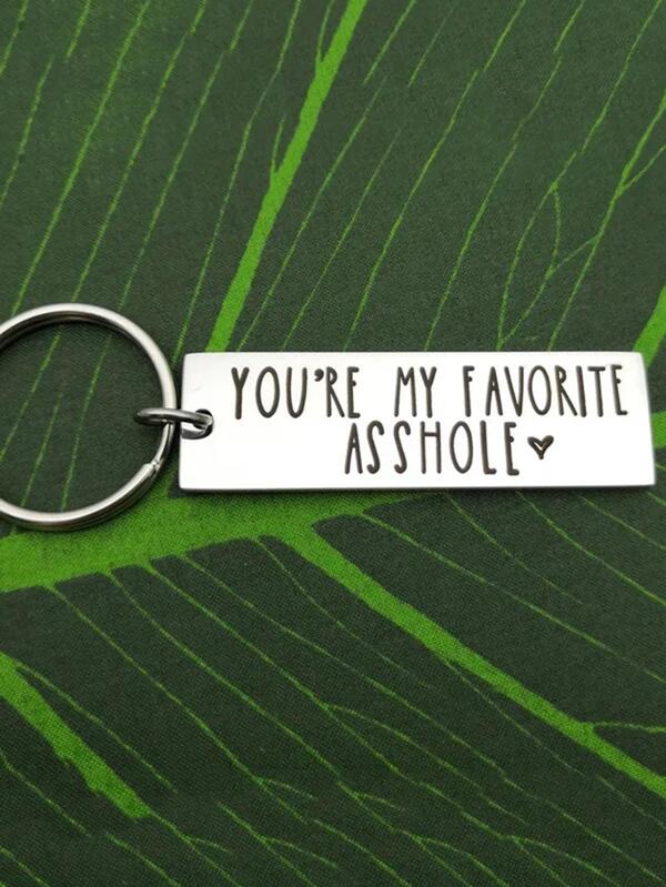 1pc you're my favorite asshole Funny Keychain for Boyfriend, Husband Birthday Gift, Fun Key