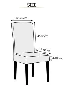 1pc Brown Dining Chair Slipcover, Modern Fabric Stretchy Dining Room Chair Slipcover For Home