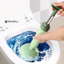 1pc PVC Drain Cleaner, Modern Hair Drain Cleaner Tool For Household - Green - View 1