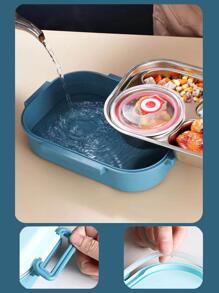 Caja de almuerzo - Azul - Ver 3