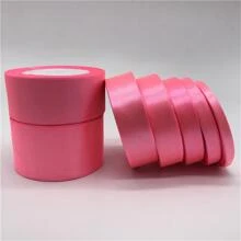 1卷緞面緞帶適用於蝴蝶結工藝婚禮裝飾DIY卡禮品包裝 - 珊瑚粉 - 查看 2