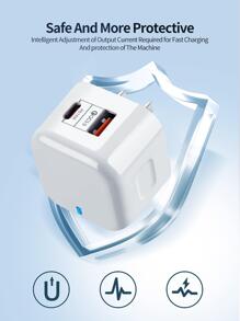 Bộ sạc nhanh PD 20W USB C & Bộ sạc nhanh nhanh Bộ sạc tường 3.0, Bộ đổi nguồn khối sạc nhanh PD hai cổng, Bộ sạc tường nhanh QC 3.0 USB Type C - trắng - Xem 3