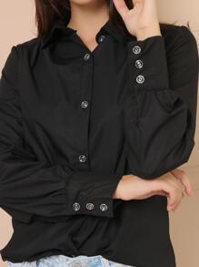 Women Blouses - 黑色 - 查看 4