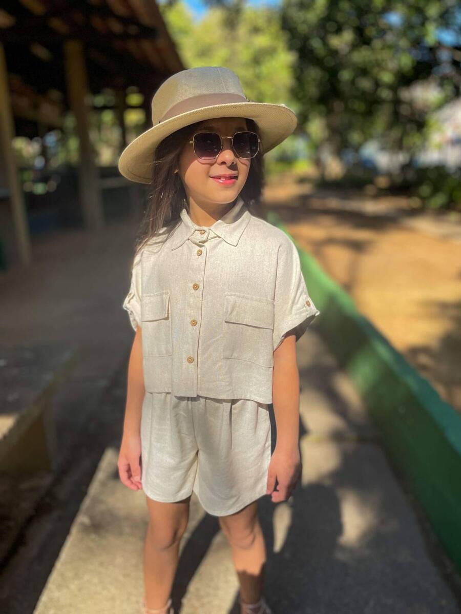 Toddler Girl Two-piece Outfits - 米色 - 查看 1