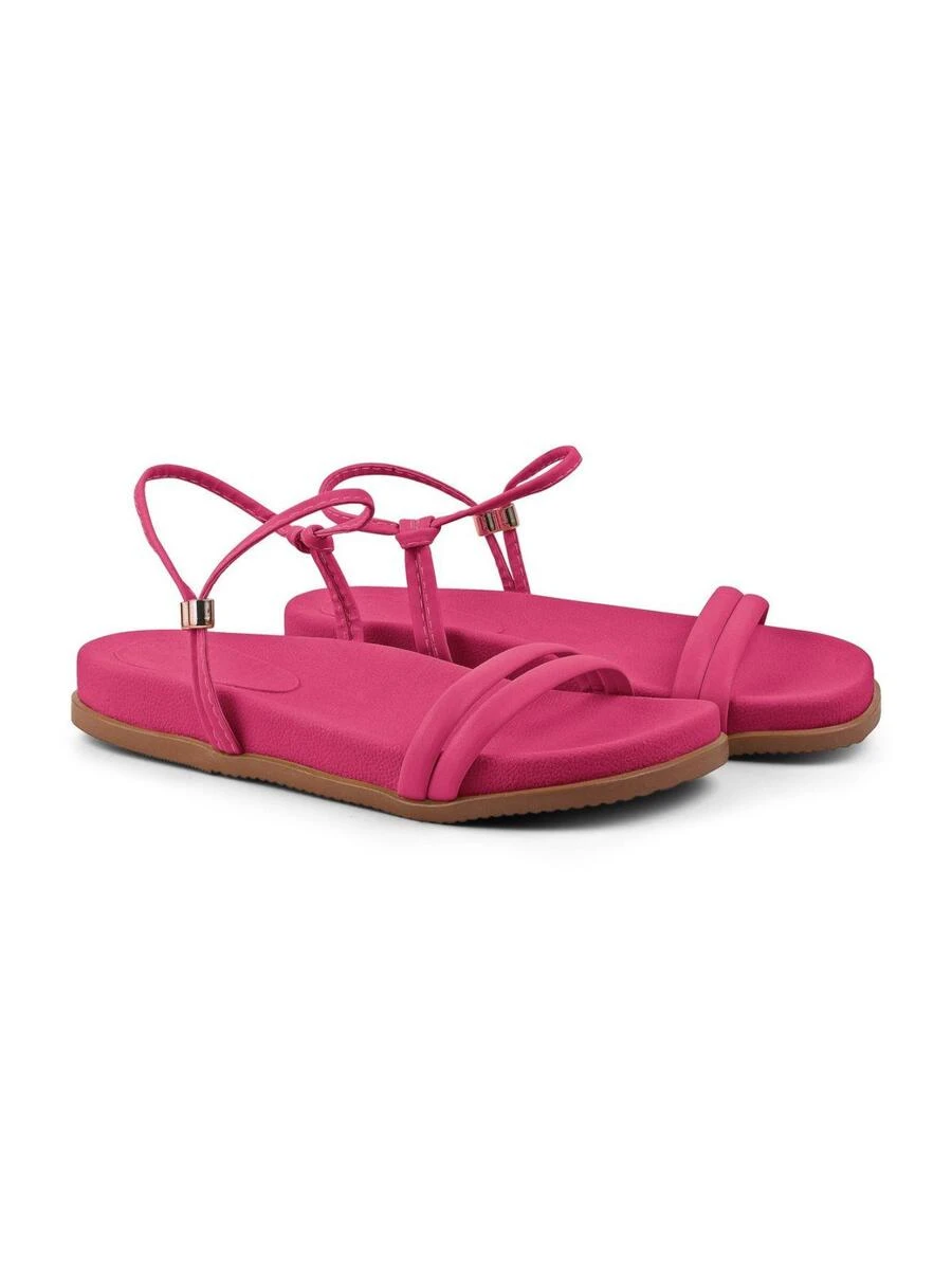 Women Flat Sandals - Màu hồng gỉ - Xem 1