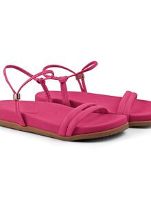 Women Flat Sandals - Màu hồng gỉ - Xem 2