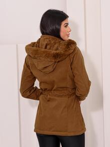 Women Trench Coats - Rust Brown - View 2