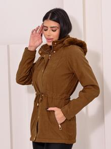 Women Trench Coats - Rust Brown - View 3