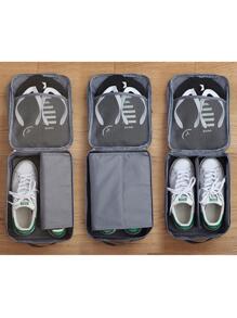 Multineos Comercial Necessaire Organizador Bolsa Porta Sapato Mala Academia Viagem Passeio Academia - Cinza - Visão 4