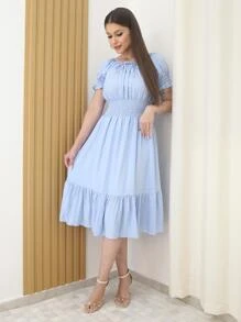 Women Dresses - 淺藍色 - 查看 1