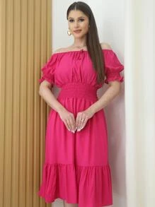 Women Dresses - Hot Pink - View 3