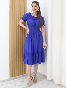 Women Dresses - 寶藍色 - 查看 3